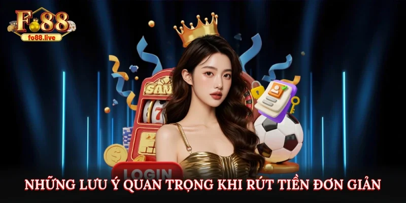 Những lưu ý quan trọng khi rút tiền đơn giản 